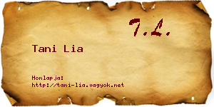 Tani Lia névjegykártya